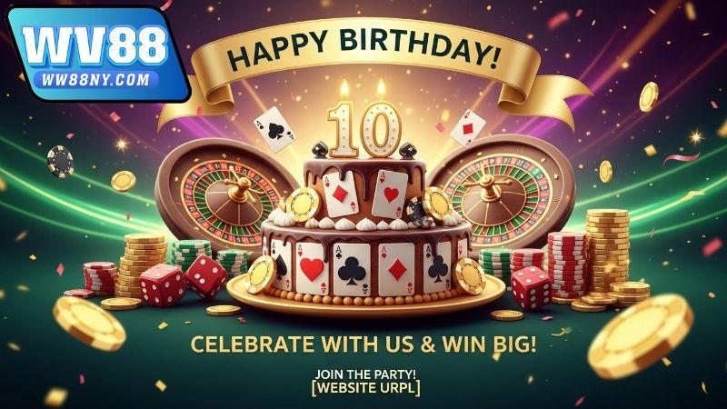 Các ưu đãi trong chương trình khuyến mãi sinh nhật nhà cái WW88