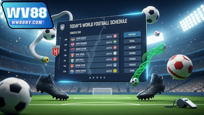 Tổng quan lịch thi đấu bóng đá thế giới hôm nay
