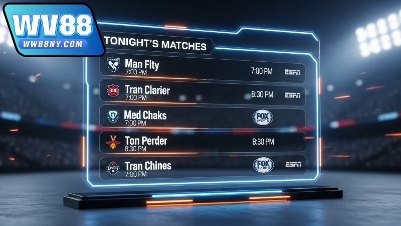 Lịch thi đấu bóng đá tối đêm nay mới nhất